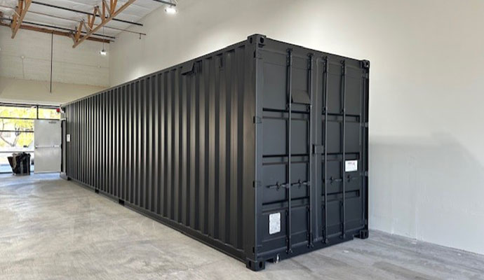 40' groundhog rear entry shipping container