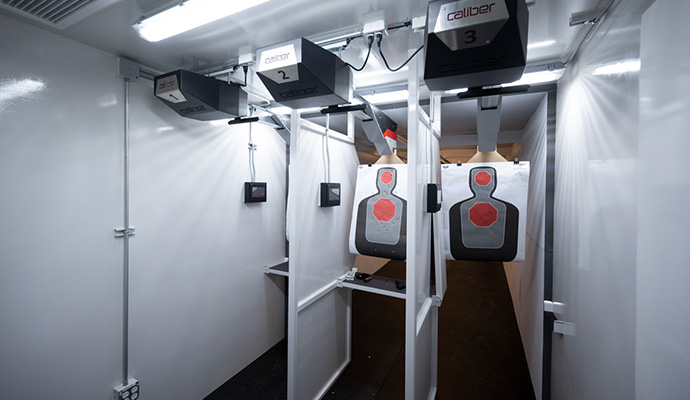Caliber indoor shooting range stalls