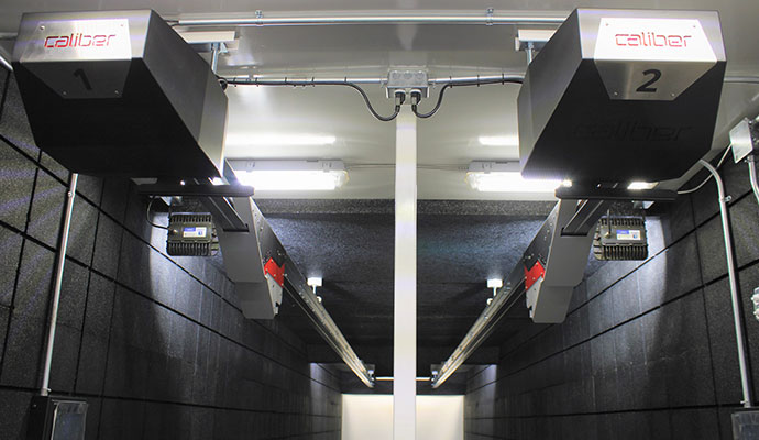 Dual-lane indoor shooting range target