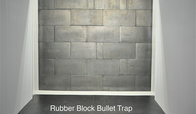 Rubber Block Bullet Trap