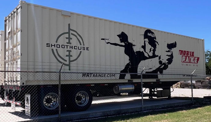 Portable trailer based shooting range