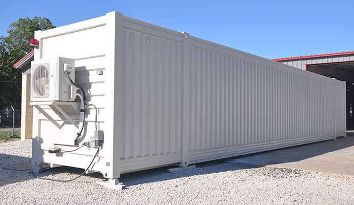 Mobile shooting range container