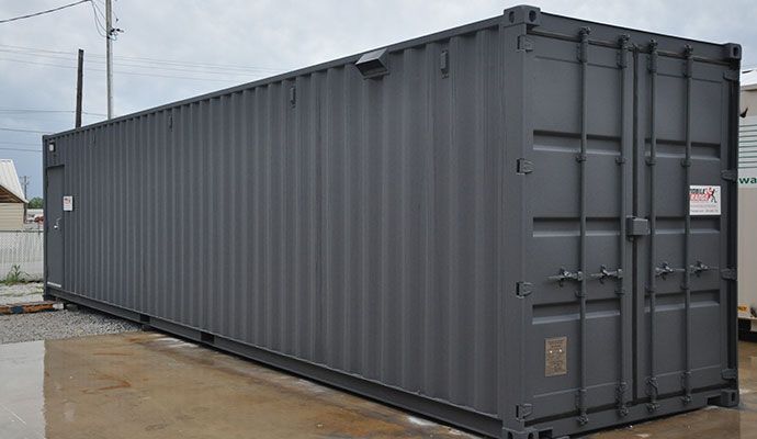 Mobile shooting range container unit