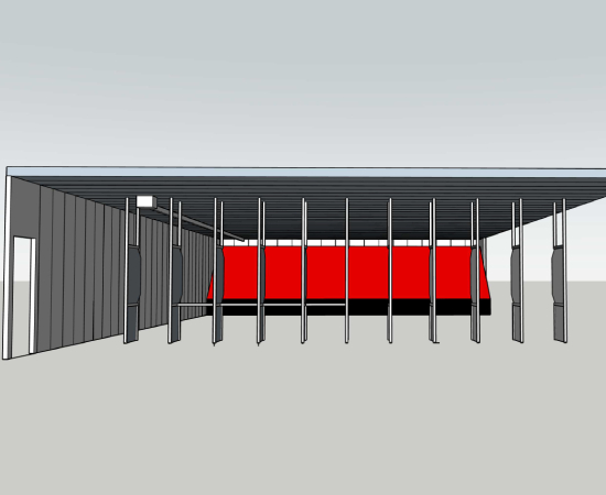 3D render of shooting range