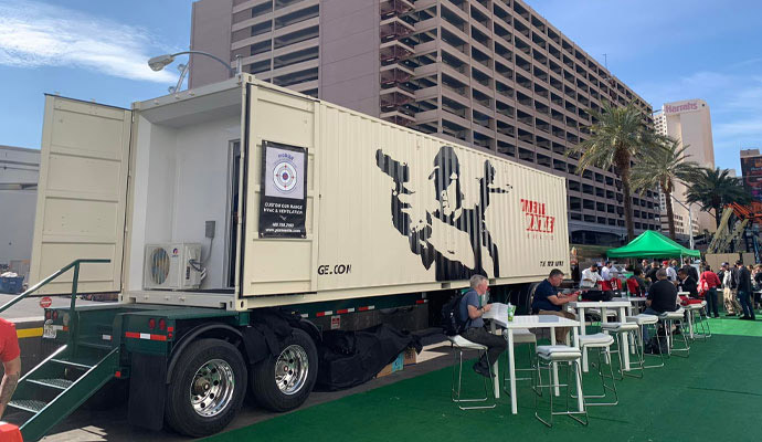 Mobile shooting range event setup