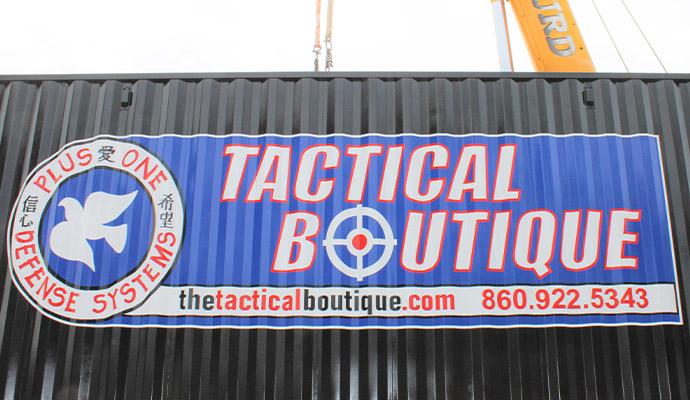 Tactical boutique signage