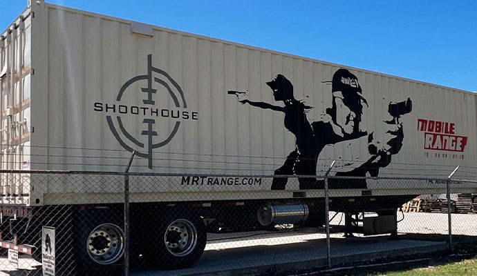 Road Runner mobile shooting range trailer unit available for purchase