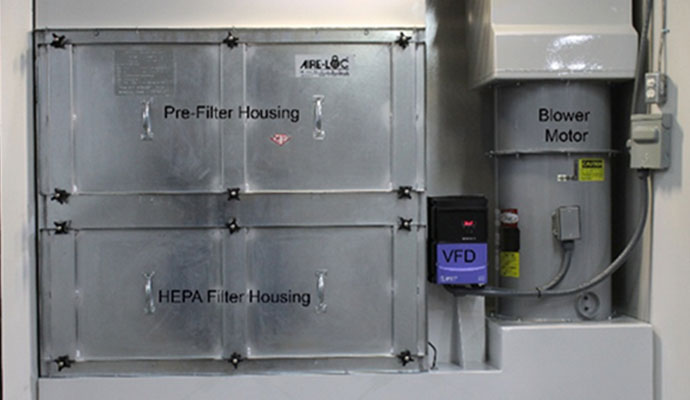 Self-contained modular range ventilation compartment