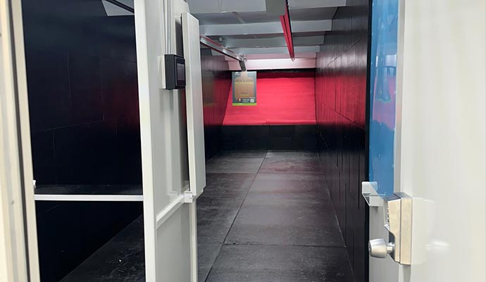 Sound attenuation range interior