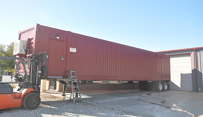 Mobile shooting range container