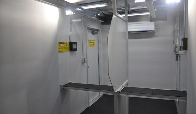Shooting stall interior