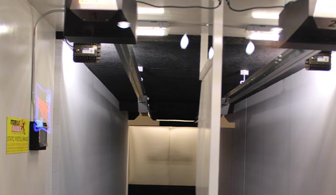 Two lane firing range caliber